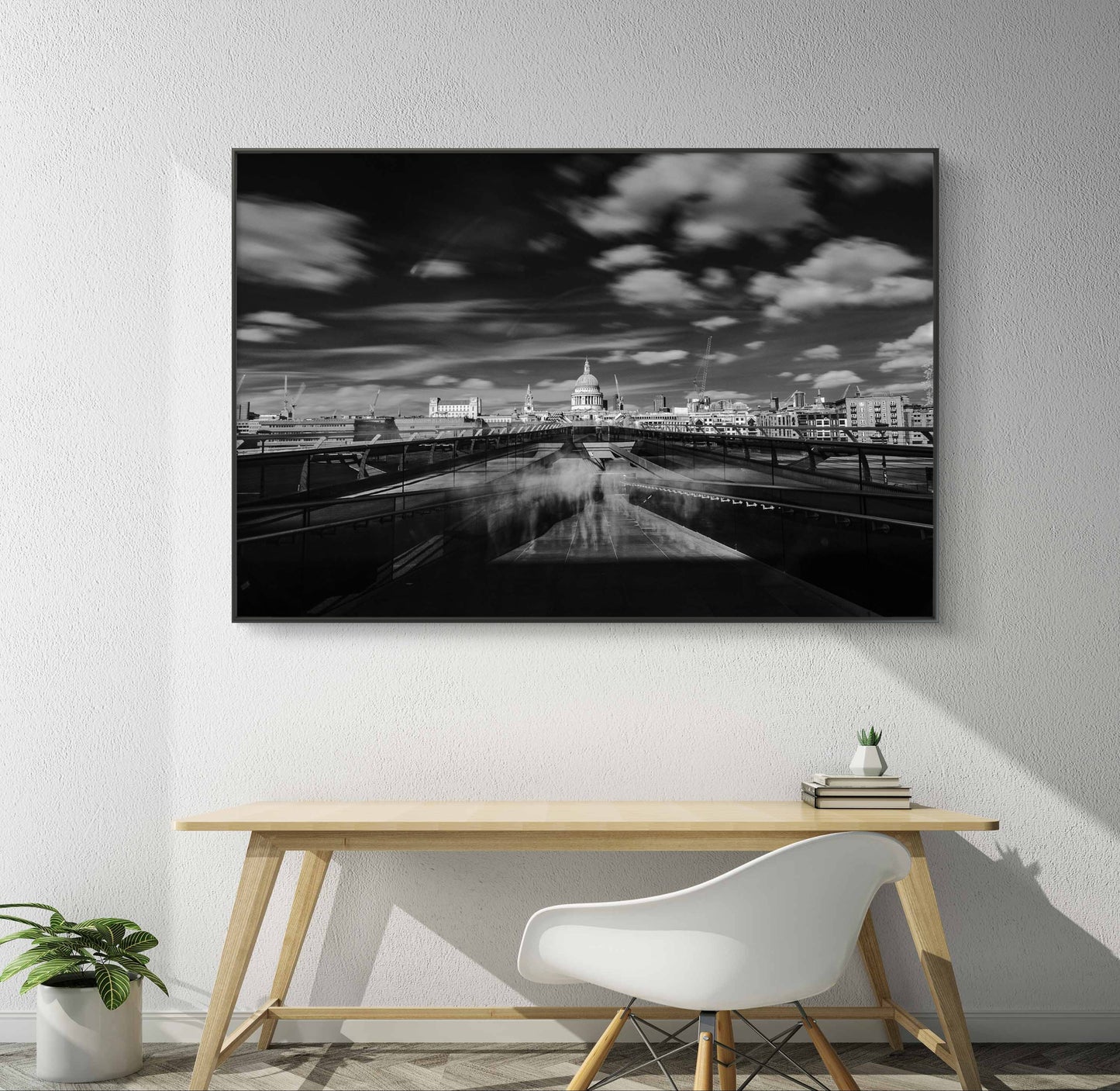 St Paul's Cathedral and the Millennium Bridge over the Thames