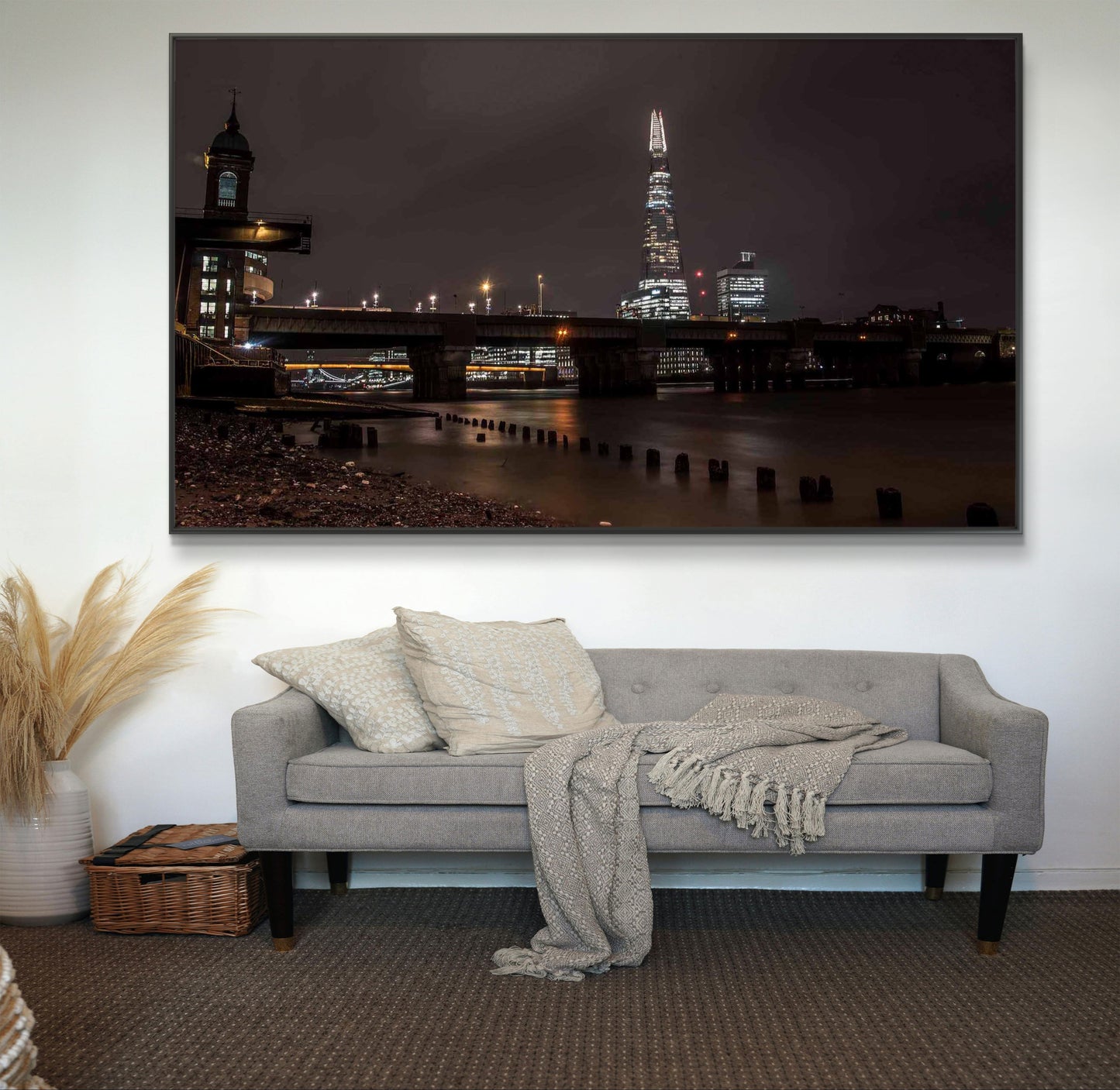 Canon Street Bridge and The Shard at night