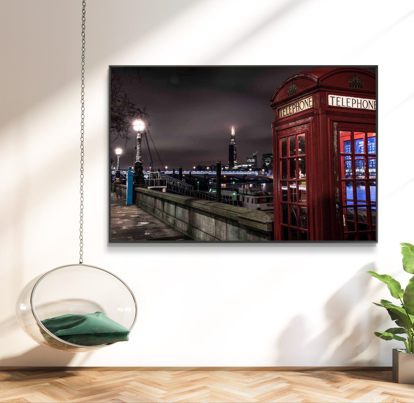 Red Telephone Booth and The Shard