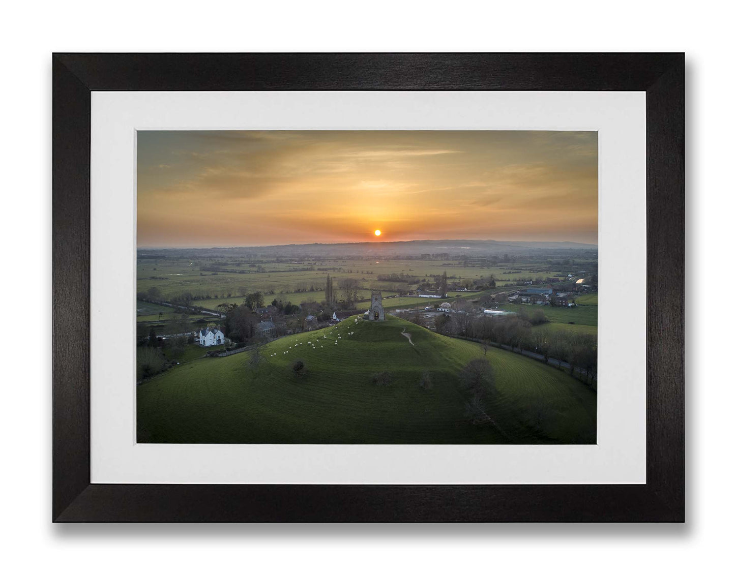 Sunset at Burrow Mump, Somerset