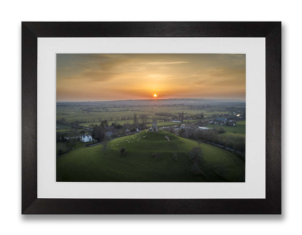 Sunset at Burrow Mump, Somerset