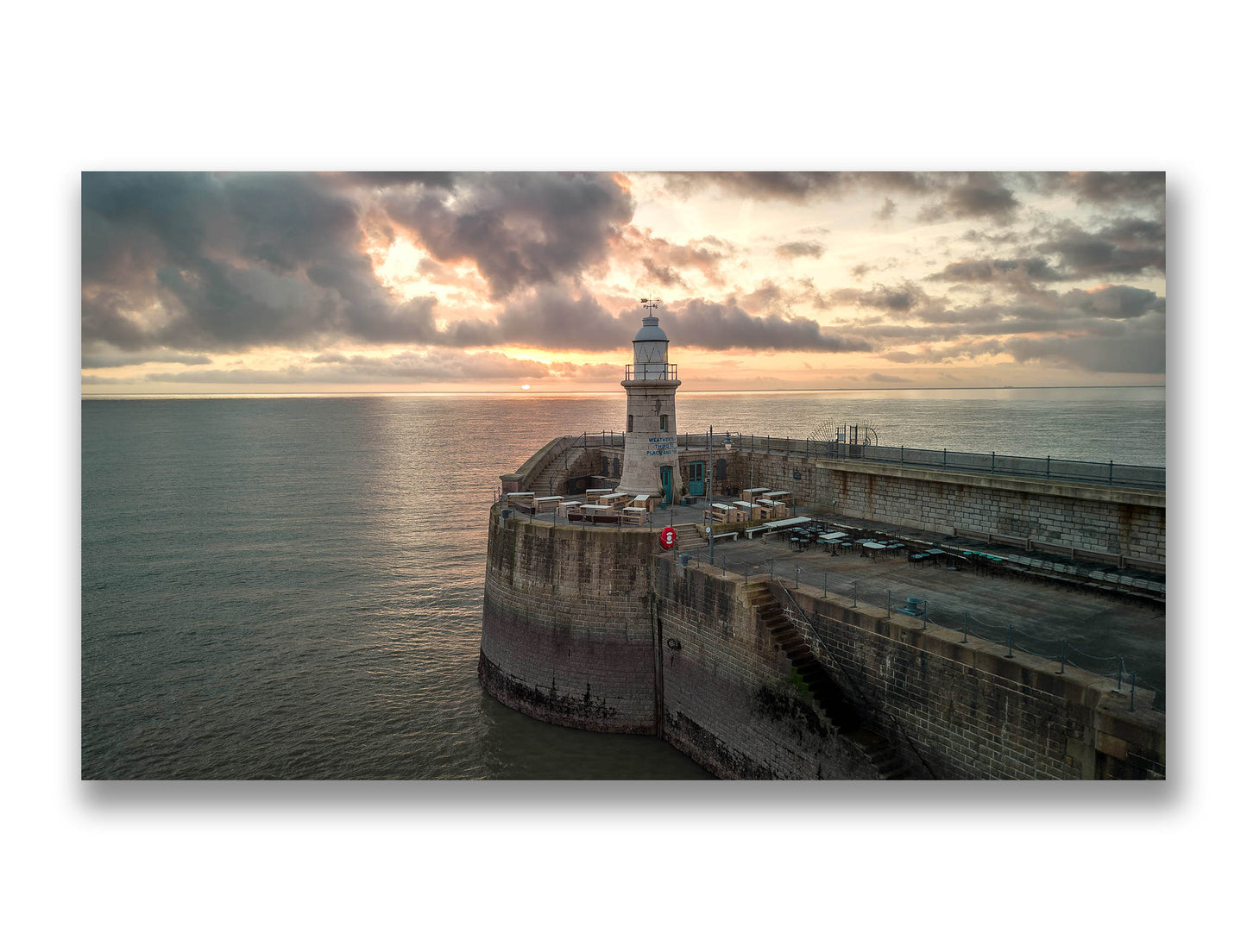 Folkestone Lighthouse at Sunrise