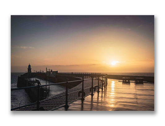 Sunrise over the Harbour Arm and English Channel