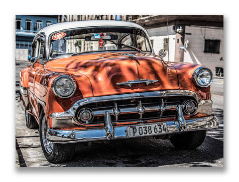 Orange Vintage Chevrolet, Havana, Cuba