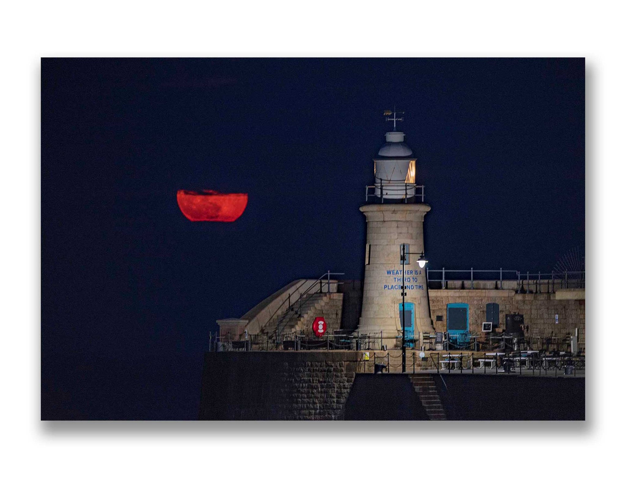 Full Moon and the Lighthouse, Folkestone