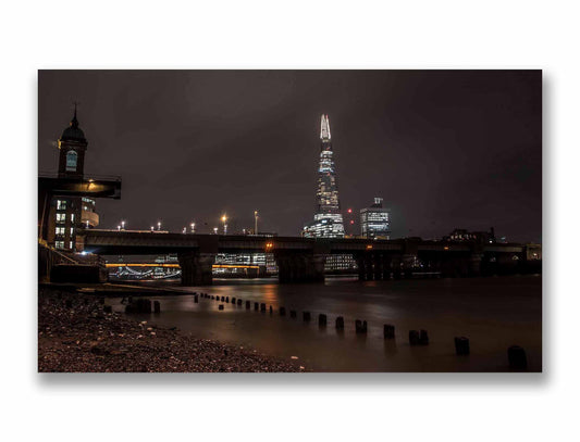 Canon Street Bridge and The Shard at night