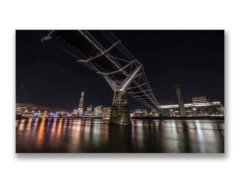 The Millennium Bridge at night