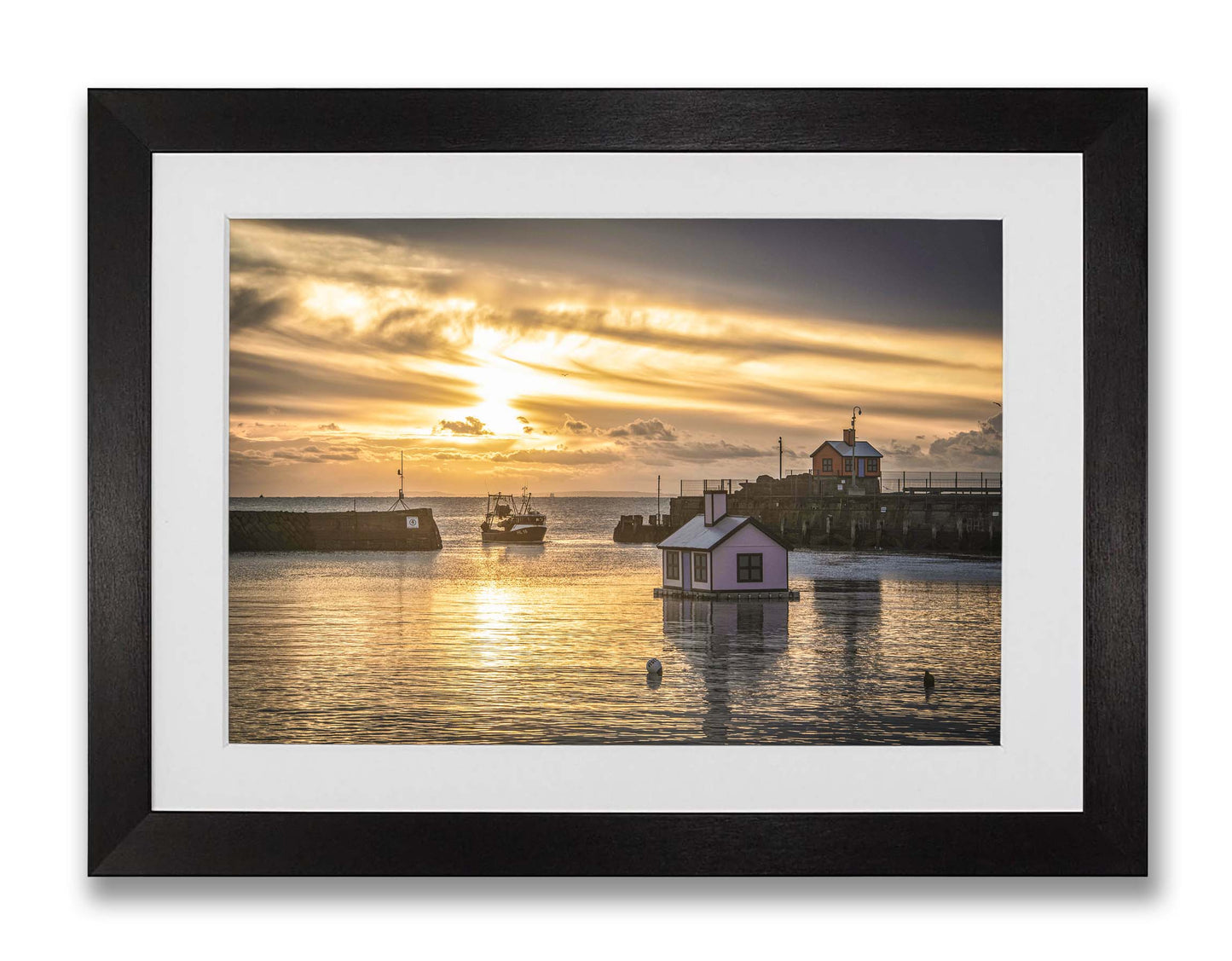 Sunrise over the Folkestone Harbour