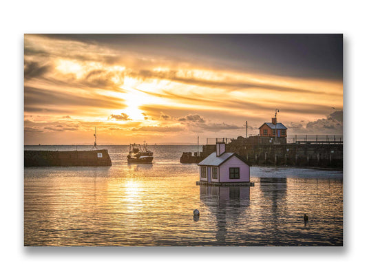 Sunrise over the Folkestone Harbour