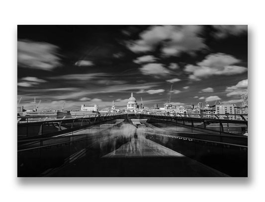 St Paul's Cathedral and the Millennium Bridge over the Thames