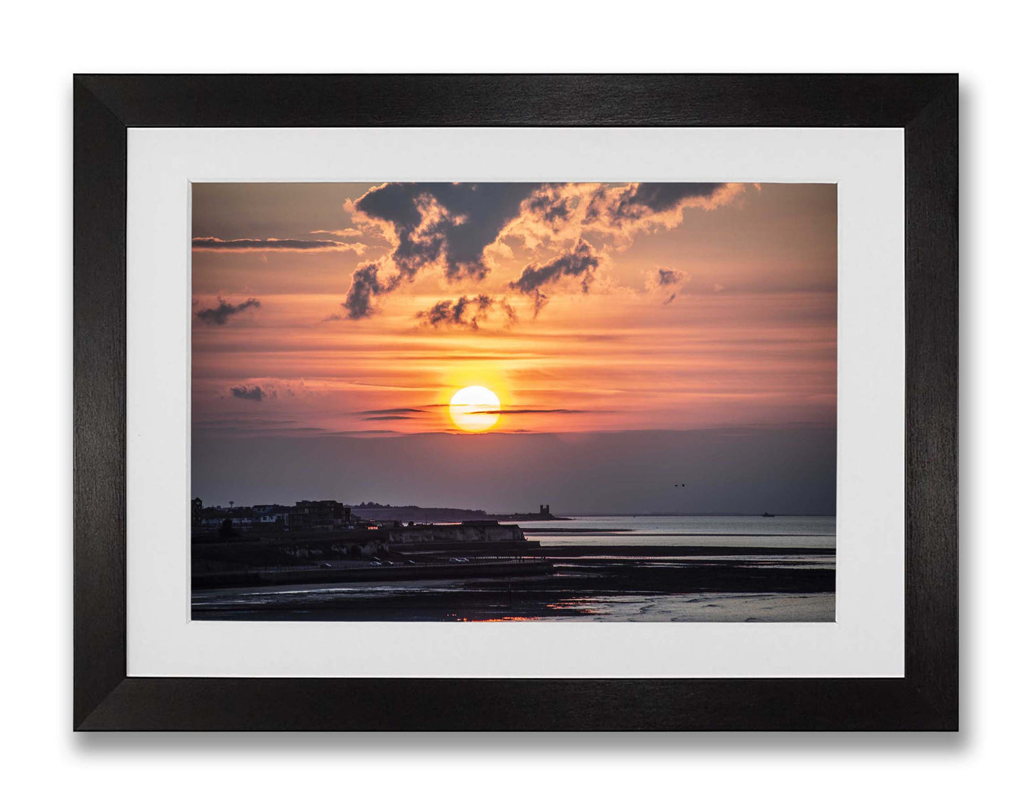 Sunset over Margate and Reculver