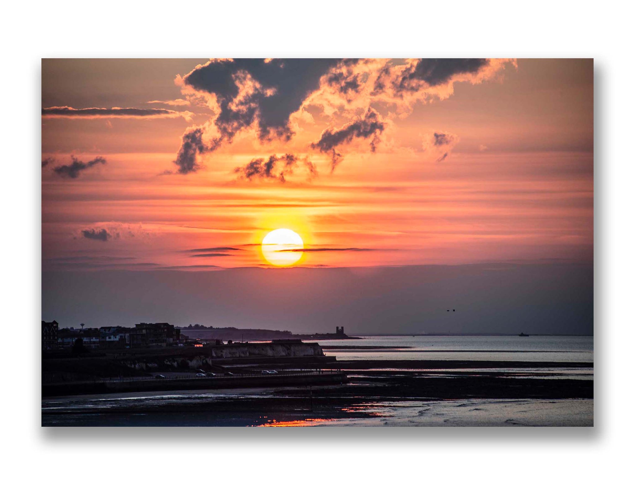 Sunset over Margate and Reculver