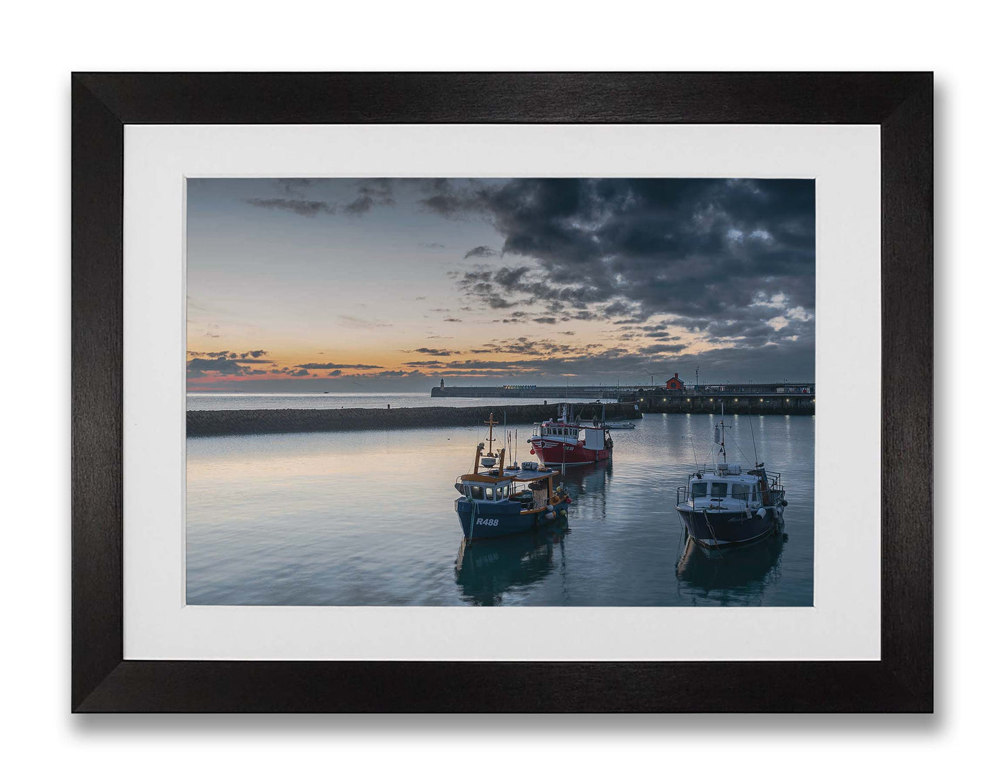 Fishing Boats at Dawn in Folkestone Harbour