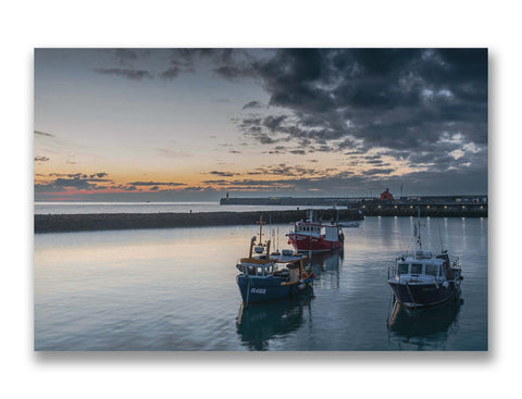 Fishing Boats at Dawn in Folkestone Harbour