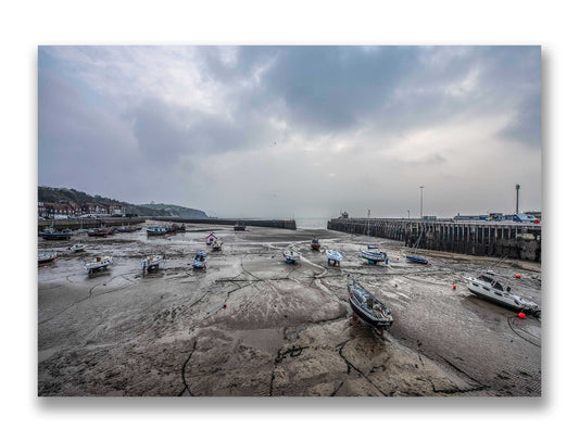 Folkestone Harbour at Low Tide