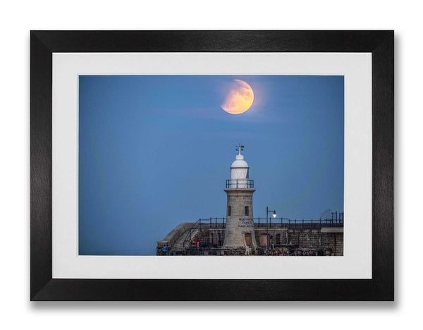 Lunar Eclipse over Folkestone Lighthouse