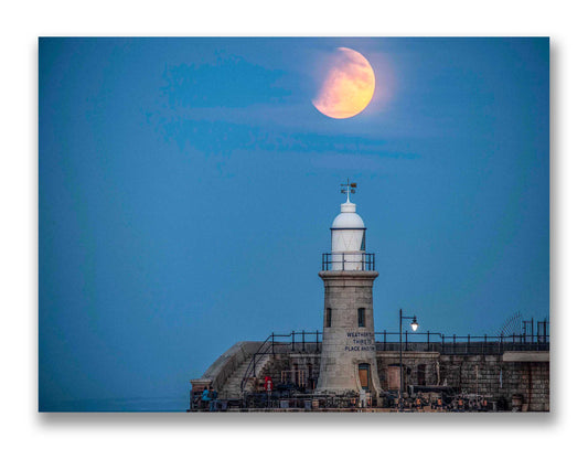 Lunar Eclipse over Folkestone Lighthouse