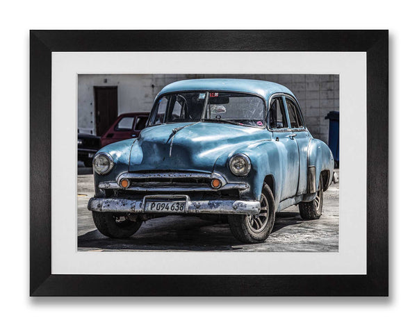 Blue Vintage Chevrolet, Havana, Cuba