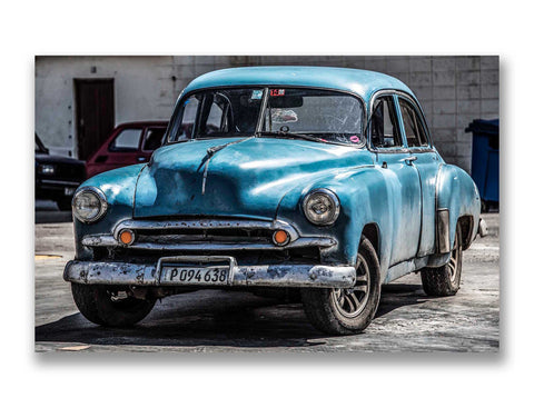 Blue Vintage Chevrolet, Havana, Cuba