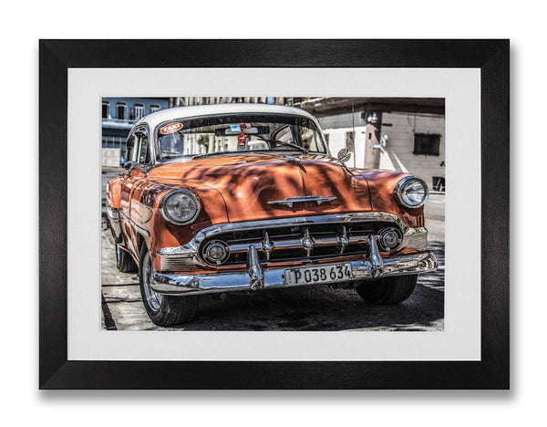 Orange Vintage Chevrolet, Havana, Cuba