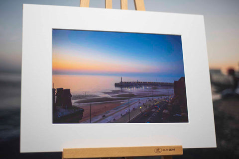 Studio Sale - Margate Harbour at Dusk - A4 Print in 16x12" White Mount