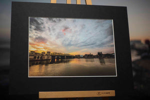 Studio Sale - Dawn over the River Medway - A4 Print in 16x12" Black Mount