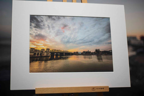 Studio Sale - Dawn over the River Medway - A4 Print in 16x12" White Mount
