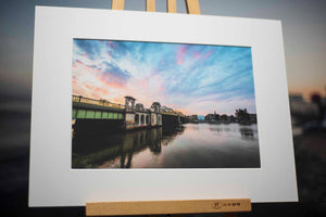 Studio Sale - Rochester Bridge at Dawn - A4 Print in 16x12" White Mount
